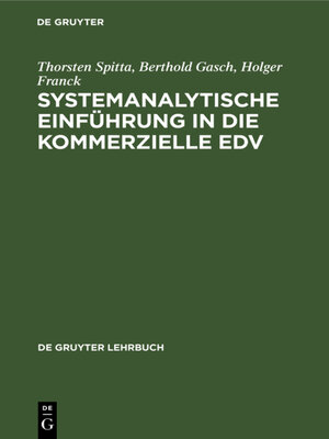 cover image of Systemanalytische Einführung in die kommerzielle EDV